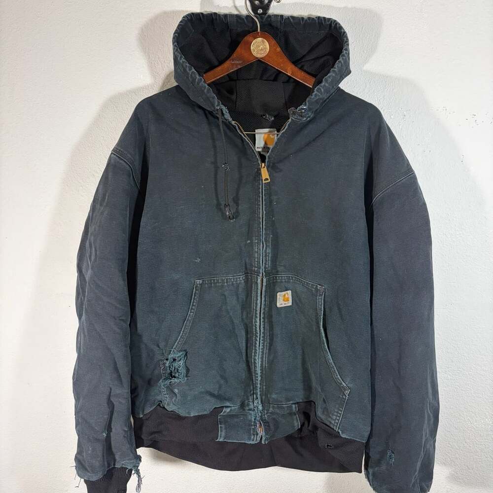 Vintage Black Carhartt Hooded Jacket